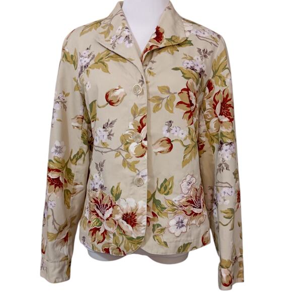 COLDWATER CREEK Embroidered Floral Jacket Blazer XS Romantic‎ Cottagecore Career - Picture 13 of 13
